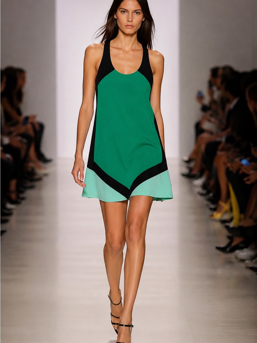 JAYGODFREY 100% Silk Colorblock Mini Dress, Size 4